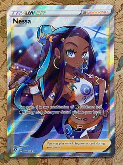 Pokemon Card TCG - Nessa 183/185 Ultra Rare Full Art Trainer Vivid Voltage NM - Image 2