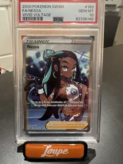 Pokemon TCG Vivid Voltage Nessa Full Art Ultra Rare Card 183/185 PSA 10 Gem Mint - Image 1