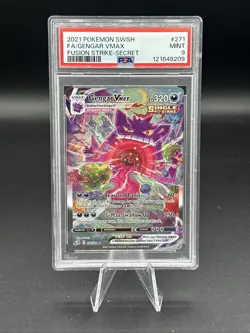 2021 Pokemon Fusion Strike 271/264 Gengar VMAX Secret PSA 9 - Image 1