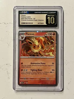 Flareon Pokemon 2025 Black Star Promo 167 Prismatic Evolutions CGC PRISTINE 10 - Image 1