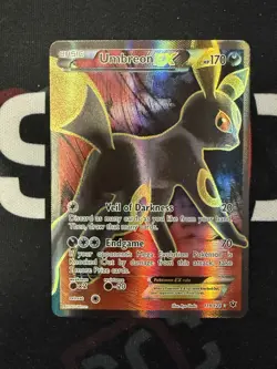 2016 Pokemon Fates Collide Umbreon EX Full Art 119/124 Holo Rare NM Very Clean! - Image 1