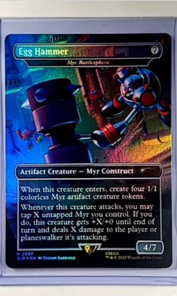 MTG Magic the Gathering SLD Secret Lair Drop Borderless Foil #2097 Egg Hammer - Image 1