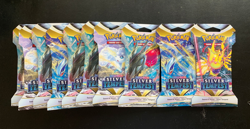 Pokemon TCG Sword & Shield Silver Tempest Factory Sealed Booster Pack Lot of 10 - Image 1