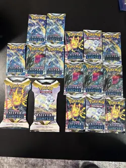 Pokemon TCG Silver Tempest Booster Pack Lot of 16 – Sealed Blisters & Packs - Image 1