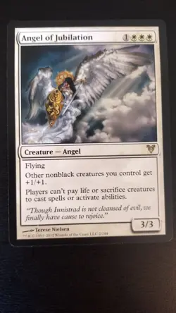 MTG Angel of Jubilation Avacyn Restored #2/244 Rare Magic The Gathering Card - Image 1