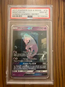 Pokemon Shining Legends 78/73 French Error Mewtwo GX Francais PSA 10 Mewtube - Image 1