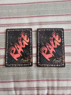 1995 Rage CCG 2 Card Set - Pumpkin Man and A Bus Full of People - Image 1