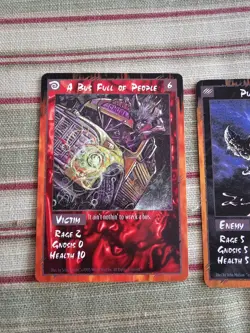 1995 Rage CCG 2 Card Set - Pumpkin Man and A Bus Full of People - Image 3