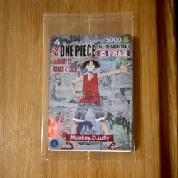 Bandai Namco One Piece CCG Monkey D. Luffy US Voyage Character Card - Image 1