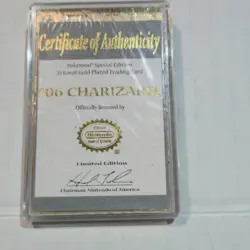 Pokemon 23K Gold-Plated Charizard Card w/ COA • Limited Edition 1999 - Image 2