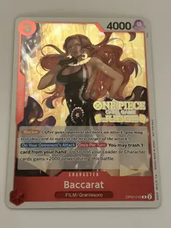 Baccarat (Judge Pack Vol. 4) OP07-010 One Piece Promotion Cards Foil - Image 1
