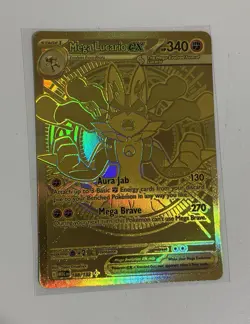 Pokemon TCG Mega Lucario EX Mega Evolution Holo Rare Card 188/132 ME01 - Image 2
