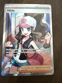 Hilda 164/086 Full Art Ultra Rare White Flare Holo Pokemon TCG Card NM Condition - Image 2
