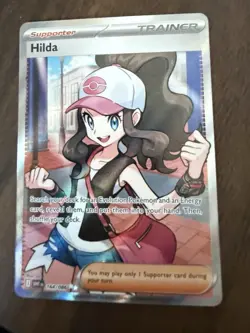 Hilda 164/086 Full Art Ultra Rare White Flare Holo Pokemon TCG Card NM Condition - Image 3