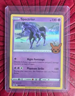 POKEMON 2022 081/196 SPECTRIER HOLO RARE CARD (HALLOWEEN) TRICK OR TRADE - Image 1