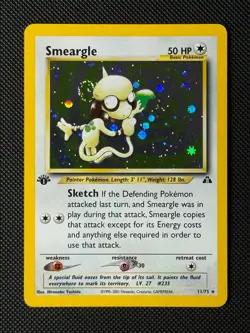 Pokemon Cards Smeargle 11/75 1ST EDITION Holo Neo Discovery Holo Rare NM - Image 1