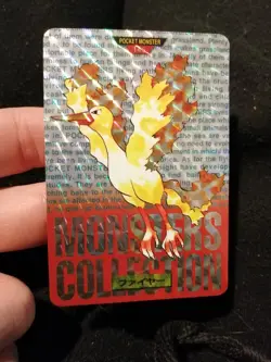 Pokemon Japanese Card Moltres #146 Prism Bandai 1996 Red Green NM - Image 1