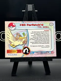 Farfetch'd #83 1998 Topps Pokemon TV Animation Edition Blue Logo Pokemon Card - Image 5