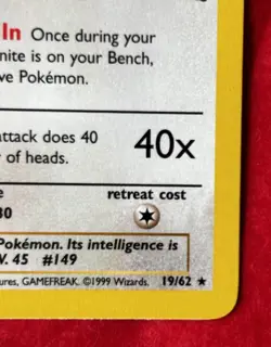 Dragonite 19/62 Fossil Regular 1999-2000 Pokemon TCG Card (non holo) - Image 5