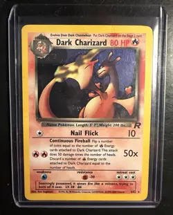 Pokemon Dark Charizard 4/82 Team Rocket Holo Rare English 2000 Card - Image 1