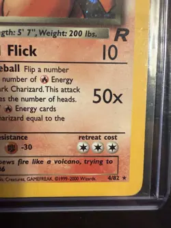 Pokemon Dark Charizard 4/82 Team Rocket Holo Rare English 2000 Card - Image 4
