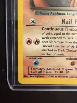 Pokemon Dark Charizard 4/82 Team Rocket Holo Rare English 2000 Card - Image 5