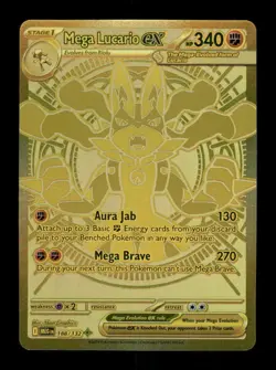Pokemon Mega Lucario EX Ultra Rare 188/132 Pokemon Card Near Mint English TCG - Image 1