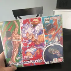 Bandai One Piece Card Game Learn Together Deck Set 3 Decks Monkey D. Luffy - Image 1