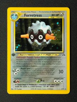 Pokemon Cards Forretress 2/75 1ST EDITION Holo Neo Discovery Holo Rare NM - Image 1