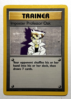 Imposter Professor Oak 73/102 Pokemon Card 1999 Base Set LP - Image 1