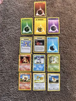 Pokemon TCG Vintage Base Set 13 Card Lot WOTC LP Condition - Image 1