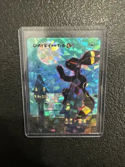 HOLO Pokederp Darkyootie Umbreon Fan Art Custom Derpy Card Alt Art Secret Rare - Image 1