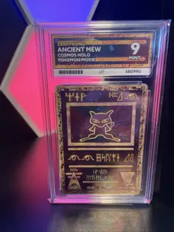 Pokemon Ancient Mew Cosmos Holo Movie Promo Card 2000 Ace 9 - Image 3