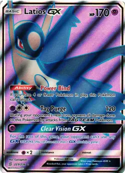 Pokemon TCG Latios GX Unified Minds Holo Card 223/236 Full Art Ultra Rare NM - Image 1