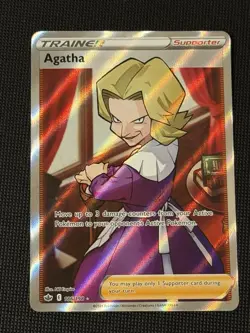 Pokemon TCG Chilling Reign - Agatha - Trainer Full Art #186/198 - Image 1