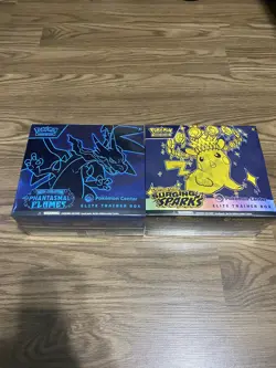 2x Phantasmal Flames / Surging Sparks Pokemon Center Elite Trainer Box PKC ETB - Image 1