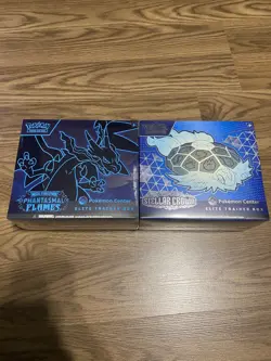 2x Phantasmal Flames / Stellar Crown Pokemon Center Elite Trainer Box PKC ETB - Image 1