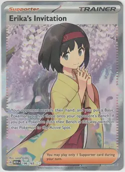 Pokemon TCG Erika's Invitation - 196/165 - SV: Scarlet & Violet 151 (MEW) NM - Image 1