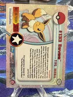 Topps 2000 Pokemon TV Animation Edition Series 3 Non-Holo Foil Card #133 Eevee - Image 2