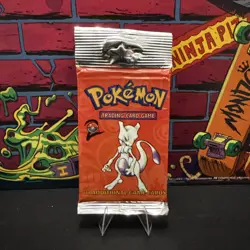 Pokemon Base Set 2 Booster Pack (Mewtwo Artwork) Vintage WoTC 2000 Long Crimp - Image 1