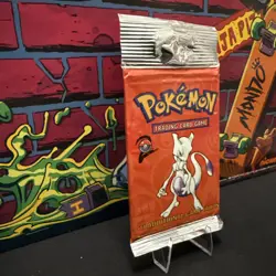 Pokemon Base Set 2 Booster Pack (Mewtwo Artwork) Vintage WoTC 2000 Long Crimp - Image 2