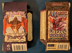 Magic the Gathering 4x Empty Deck Boxes collectible vintage MTG Urza tempest - Image 1