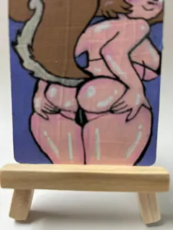 Magic MTG Altered Painted Island Land Squirrel Girl Anime Girl - Image 4