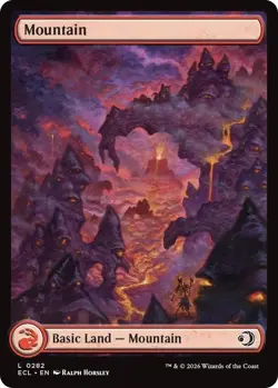MtG Mountain L 0282 Lorwyn Eclipsed Land Foil Full Art - Image 1