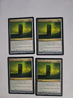 MtG Wildfield Borderpost NM/LP x4 - Alara Reborn - Image 1