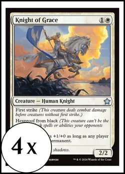 MTG - 4 x Knight of Grace - Foundations - Playset 4x x4 - Image 1