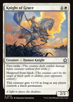 MTG - 4 x Knight of Grace - Foundations - Playset 4x x4 - Image 2