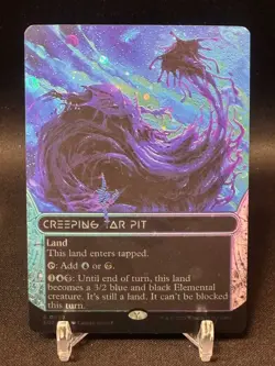 Creeping Tar Pit (0144) (Borderless) (Galaxy Foil) R Edge of Eternities - NM - Image 1