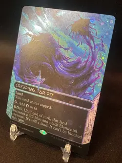 Creeping Tar Pit (0144) (Borderless) (Galaxy Foil) R Edge of Eternities - NM - Image 2