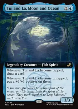 Tui and La, Moon and Ocean - Foil Extended Art TLE NM MTG - Image 1
